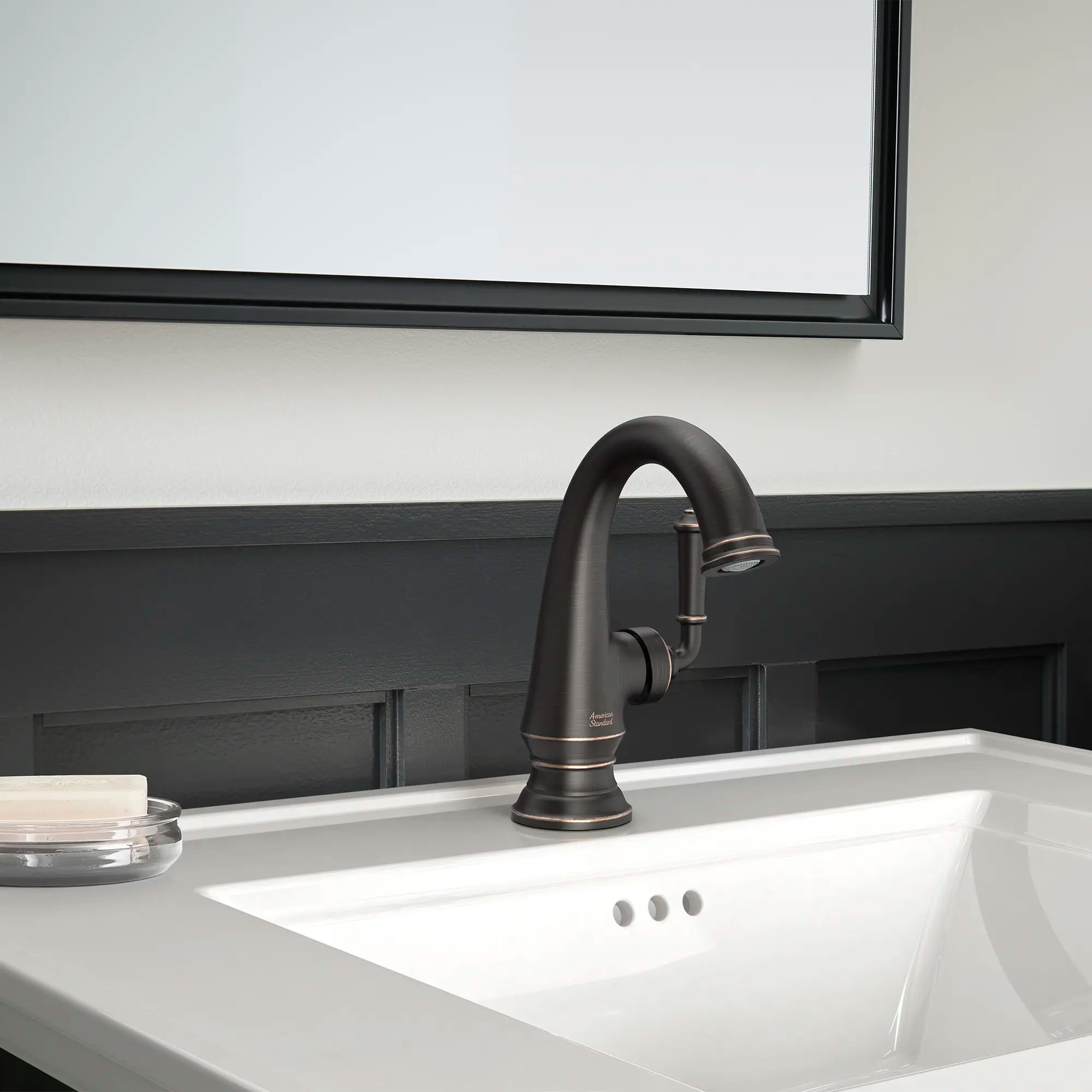 Delancey® Single Hole Single Handle Bathroom Faucet 1.2 GPM/4.5 LPM - Modern Water-Saving Bathroom Sink Faucet with Lever Handle - Perfect for Small Bathrooms, Powder Rooms & Vanities