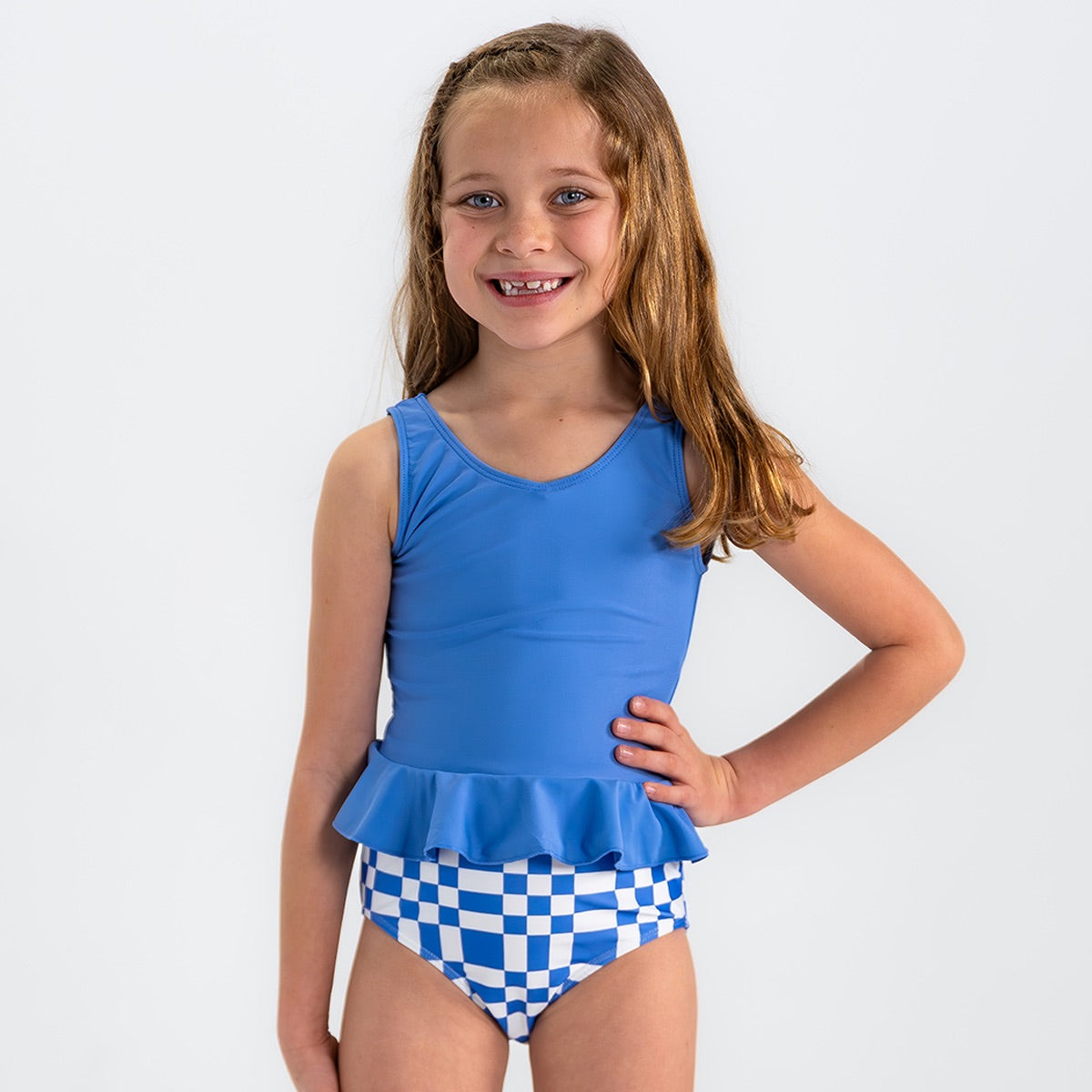 Girls V Neck Peplum Tankini Top - Stylish Swimwear for Kids - Perfect for Pool Parties, Beach Vacations & Summer Fun