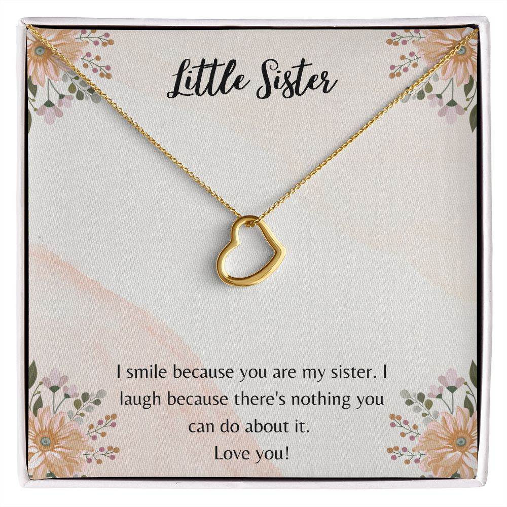 Little Sister Gifts - Dainty Heart Necklace for Christmas & Birthday | Perfect for Special Occasions & Everyday Wear