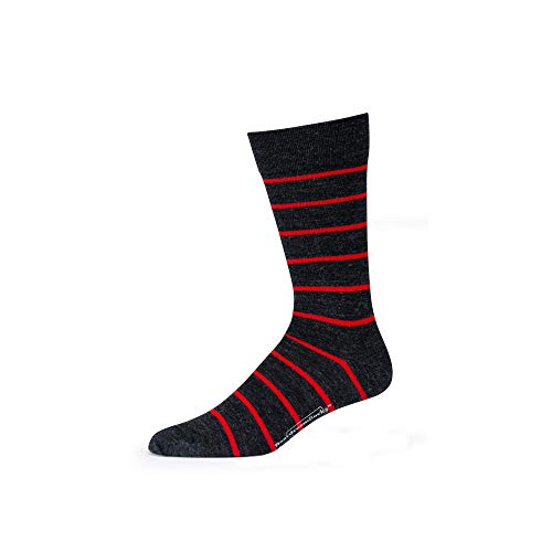 Red Stripes on Charcoal