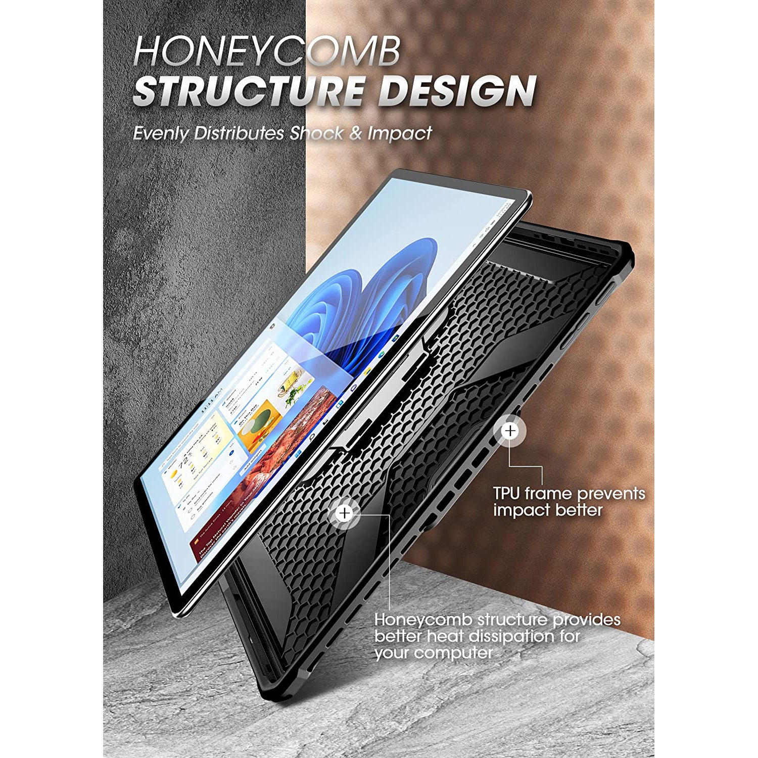Microsoft Surface Pro 9 Case - Unicorn Beetle PRO Rugged Protective Cover (Black) | Shockproof & Drop Protection for Business, Travel & Outdoor Use