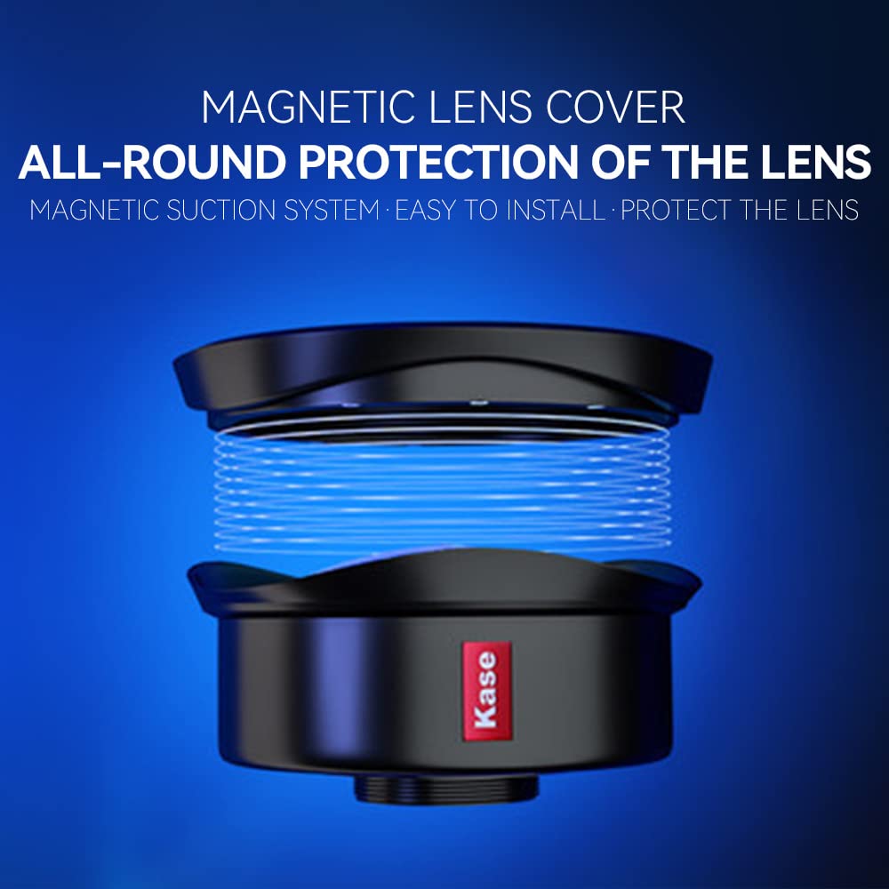 Kase 12mm 122° Wide Angle Lens for iPhone 7/8/11 Pro/XS/XR/12 Pro & Samsung - Universal Clip-on Phone Camera Lens for Architecture, Portraits, Live Streaming - Perfect for Travel Vlogging, Landscape Photography and Social Media Content Creation