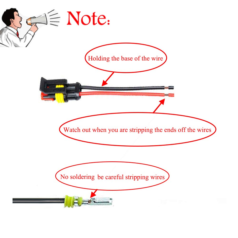 16AWG 4-Pin Waterproof Electrical Connector for Car, Truck, Boat - 5 Pack