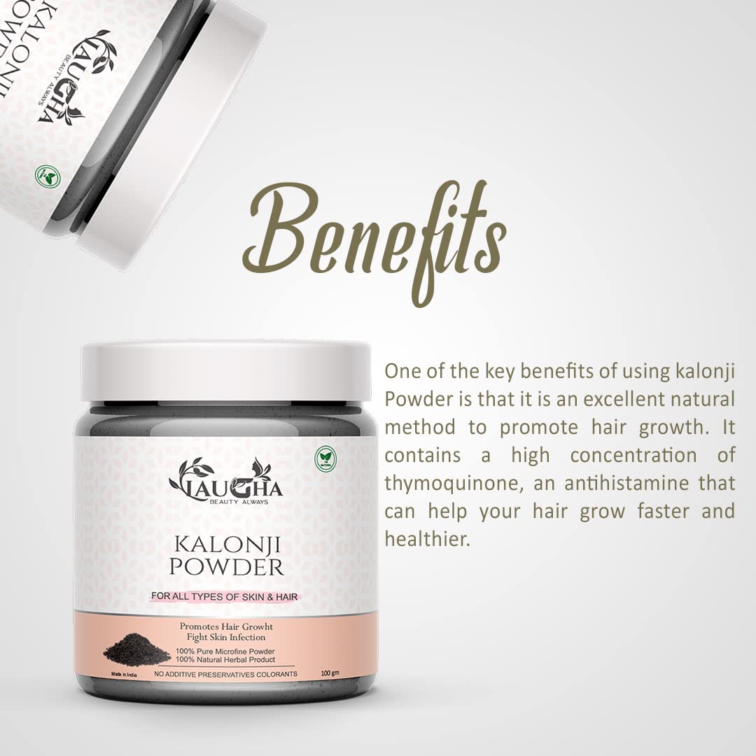 Pure & Natural Kalonji (Black Cumin) Powder - 100g | Skin Toning, Anti-Aging, Blackhead & Acne Treatment | Deep Cleansing Face Pack for Glowing Skin | Perfect for Daily Skincare Routine & Spa Treatments