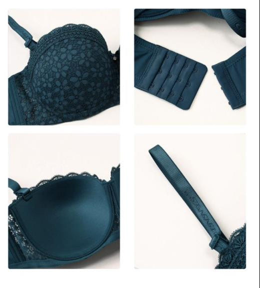Lace Overlay Bra - Thin Cup Push Up Bra for Women - Sexy & Comfortable Lingerie for Date Night & Special Occasions