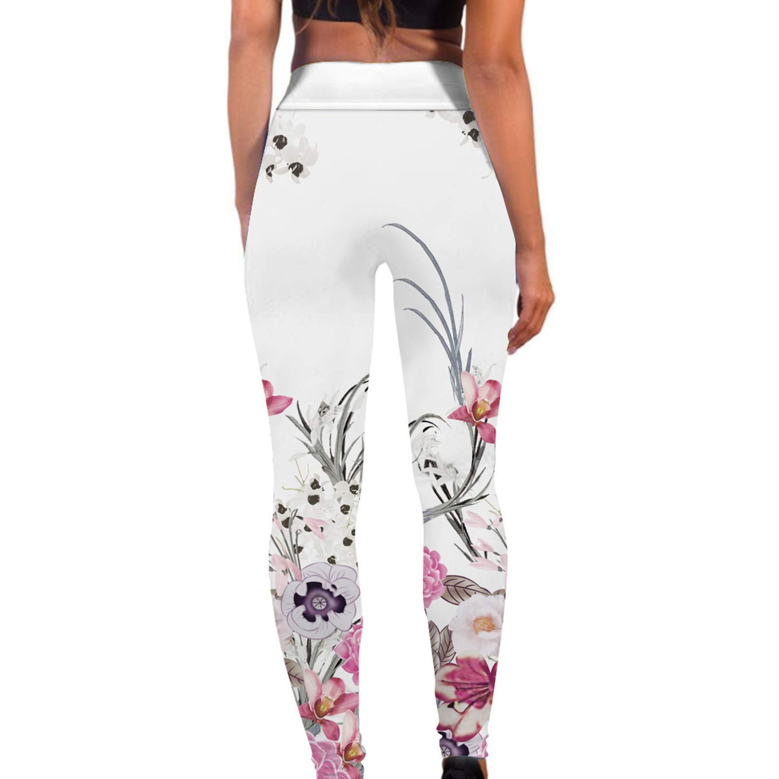 Breathable Women's Yoga Pants with Fashion Print - High Waisted Tummy Control Workout Leggings for Yoga, Gym & Lounge - Plus Size Activewear