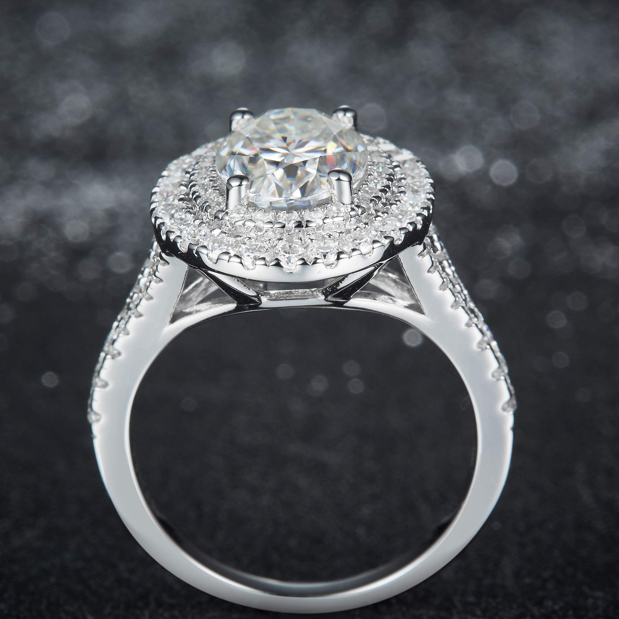Exquisite Handmade 18K Platinum Moissanite Diamond Engagement Rings for Women | D Color VVS1 Clarity Promise & Wedding Bands | Perfect Anniversary Jewelry Gift for Her | Ideal for Proposals, Weddings & Romantic Celebrations