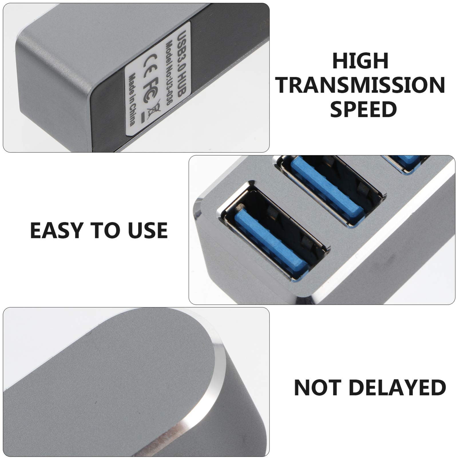 360° Rotatable USB 3.0 Hub - 4-Port High-Speed Data Hub for USB Drive, Keyboard, Mouse, Sound Card & Webcam - Perfect for Home Office, Gaming & Conference Setup