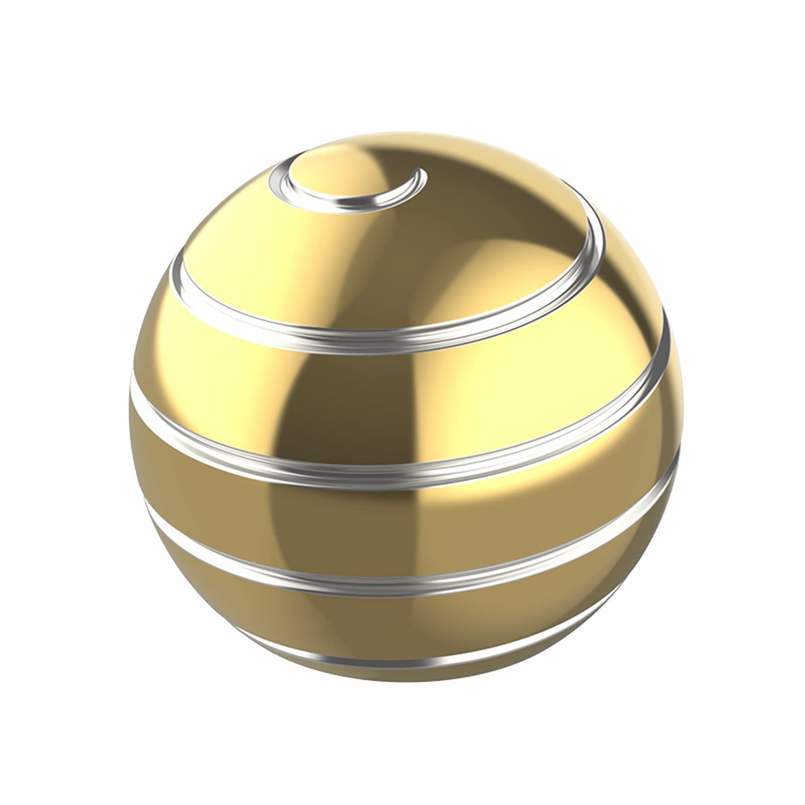 Kinetic Desk Toy Ball - 1.54'' Spinning Fidget Toy for Adults with ADHD, Anxiety Relief | Optical Illusion Office Desk Gadget | Stress Relief & Focus Tool for Work, Home, School (39MM, Gold-A)