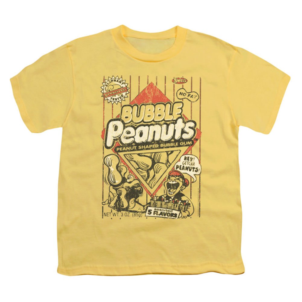 Dubble Bubble Youth Bubble Peanuts Graphic T-Shirt for Kids | Fun Cartoon Candy Print Cotton Tee | Birthday Party & Casual Wear