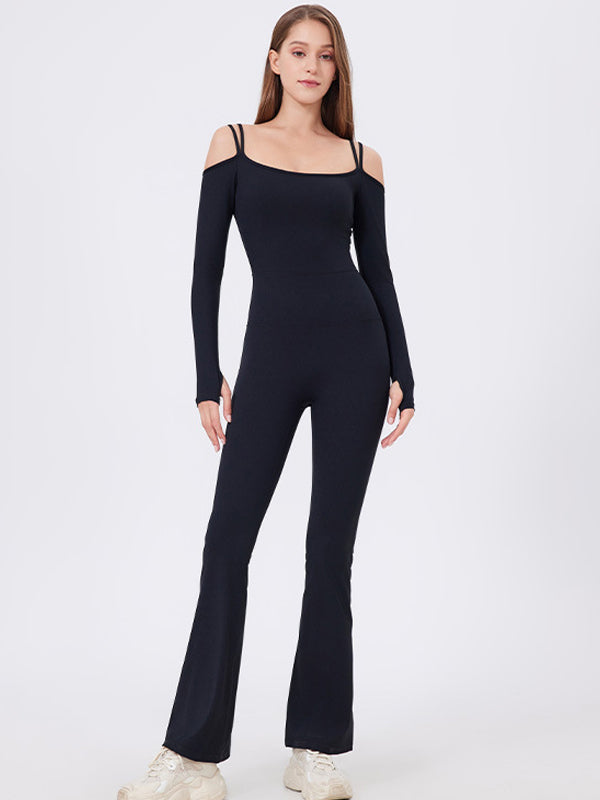 ZASUWA Women's Sexy U Neck Elastic Scrunch Butt Jumpsuit - Perfect for Clubbing, Date Night & Bodycon Outfits