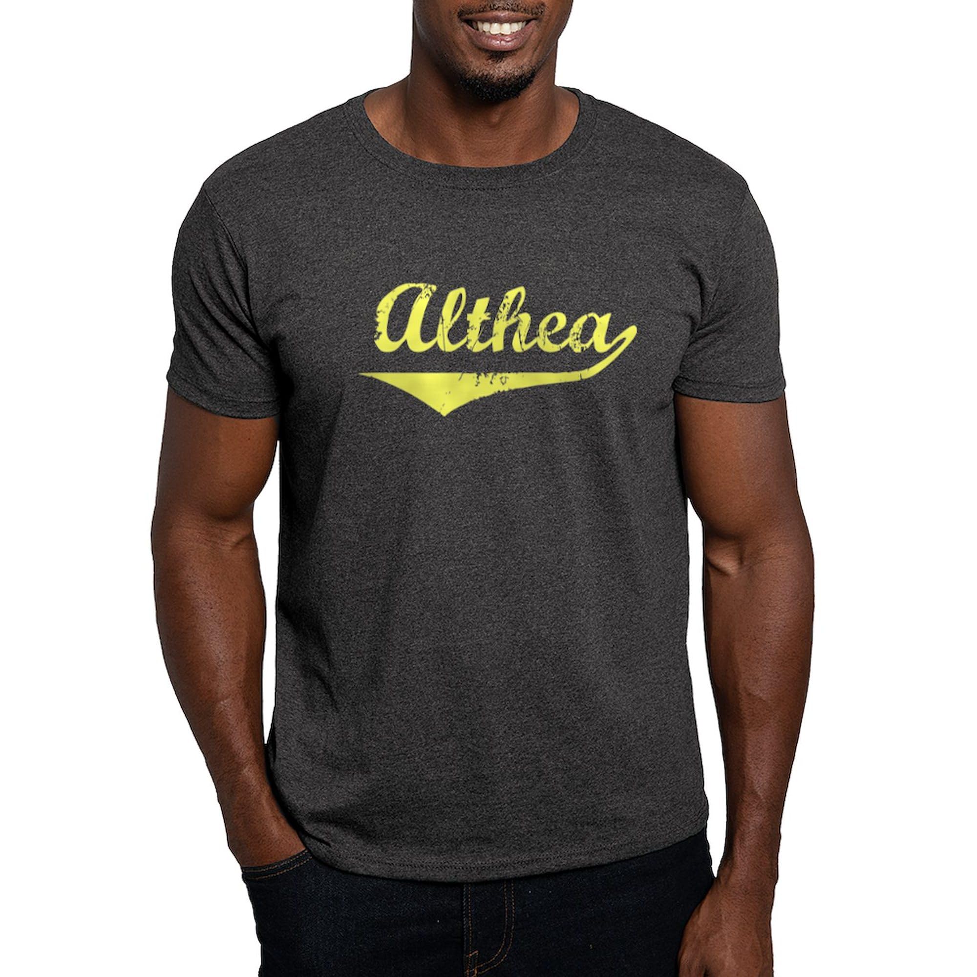 Vintage Gold Althea Graphic Dark T-Shirt for Men - 100% Cotton Classic Fit Casual Tee - Perfect for Everyday Wear, Street Style & Retro Fashion