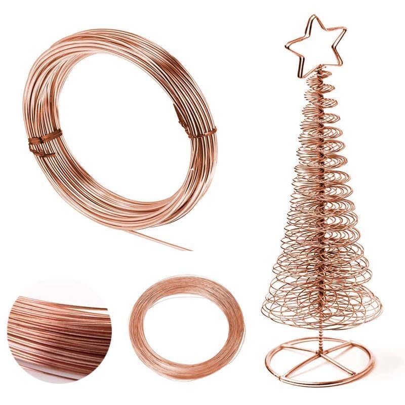 Pure Bare Soft Copper Wire 0.039'' Diameter (1mm) 115ft Length - for Gardening, Electroculture, Jewelry Making, DIY Crafts & Electrical Projects | Perfect for Plant Support, Antenna Wires & Handmade Jewelry