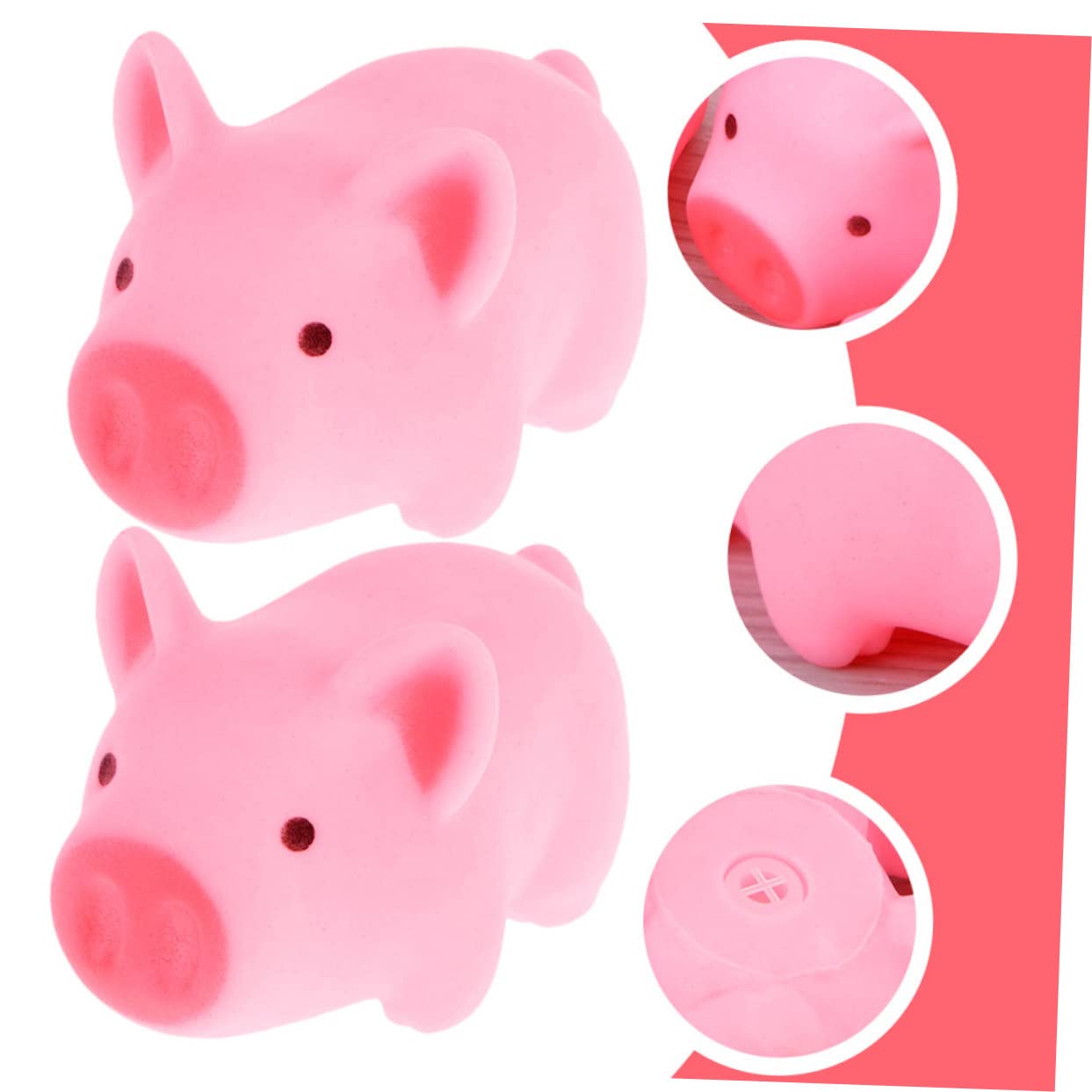 VICASKY 32 Pack Pig Shaped Squeaky Water Pinch Toys - Fun Bath & Pool Floating Toys for Kids, Dog Chew Toys for Puppies - Perfect for Bathtime, Swimming, and Pet Training