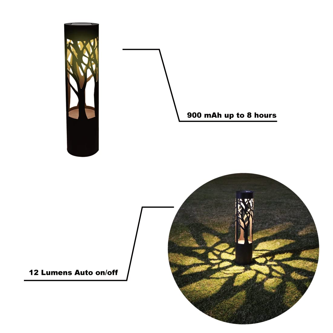 4 Pack Solar Pathway Lights Outdoor - Waterproof Landscape Lighting with Auto On/Off, Warm Yellow Solar Powered Garden Lights for Yard, Lawn, Patio & Walkway | Perfect for Garden Decor, Driveway Illumination and Nighttime Safety