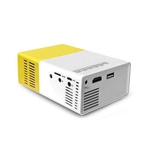 XIAOYUE Mini LED Portable Projector - 1080P HD, Built-in Battery & Speaker, Home Theater & Outdoor Movie Night (Black, Yellow) - Perfect for Bedroom, Camping, Backyard Entertainment