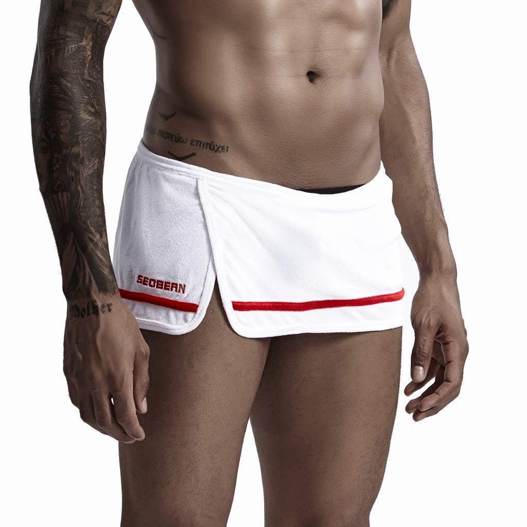 XIAOBU Men's Reflective Athletic Shorts - Breathable Comfortable Lounge Pants for Home, Gym & Running - Casual Sportswear with Reflective Stripes for Night Safety