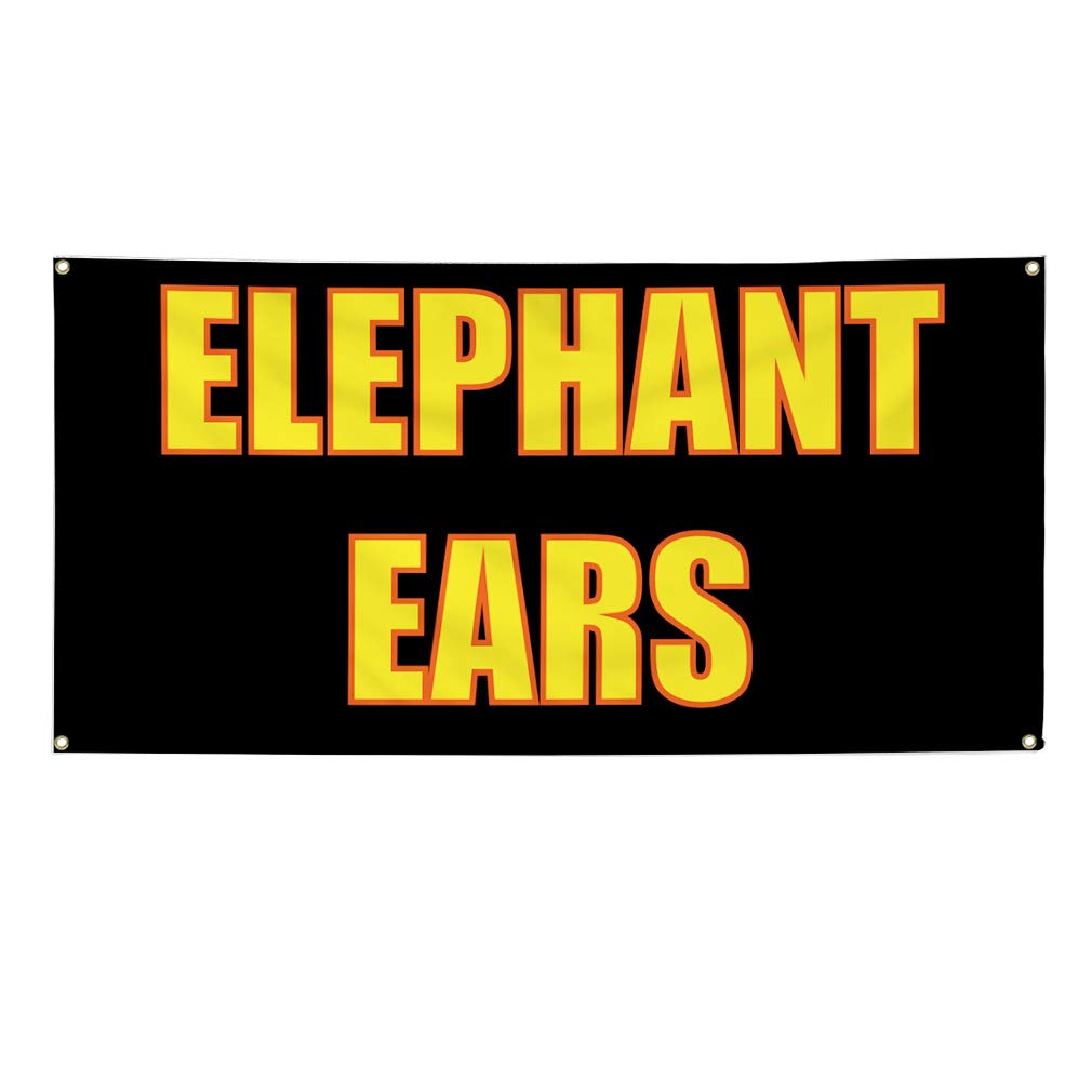 Vinyl Banner - 48x96 Inches with 8 Grommets | Elephant Ears Design | Weatherproof Outdoor Advertising for Business, Industrial Yard Signs | Perfect for Trade Shows, Events, and Storefront Displays