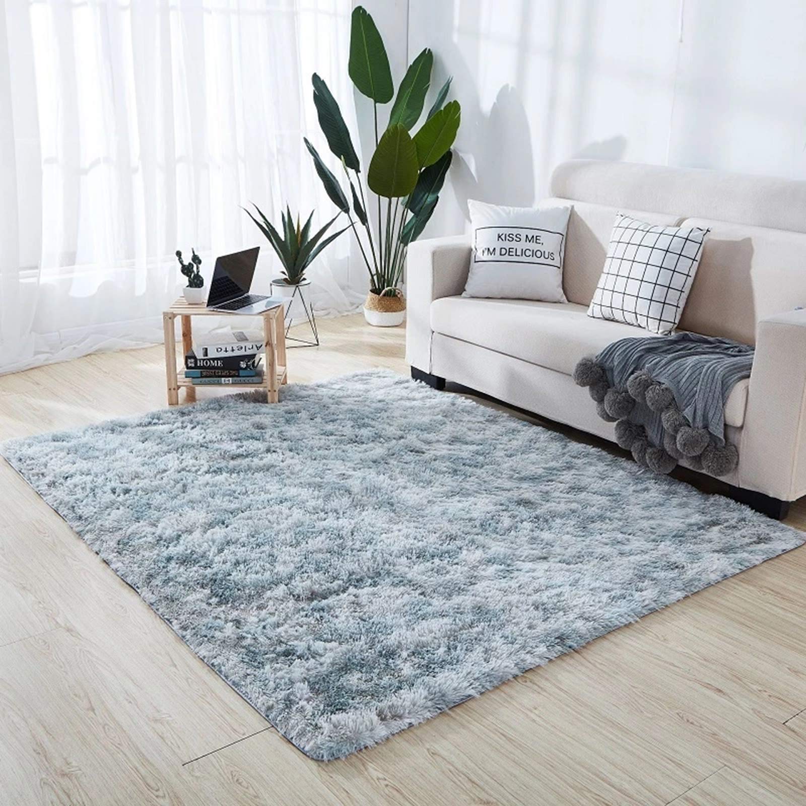 Ultra Soft Plush Bedroom Area Rug 5'2”x6'6” - High Pile Faux Fur Luxury Carpet for Living Room, Kids Room & Nursery - Shaggy Furry Rug for Girls & Boys - Perfect for Cozy Home Decor, Bedside Comfort & Play Areas