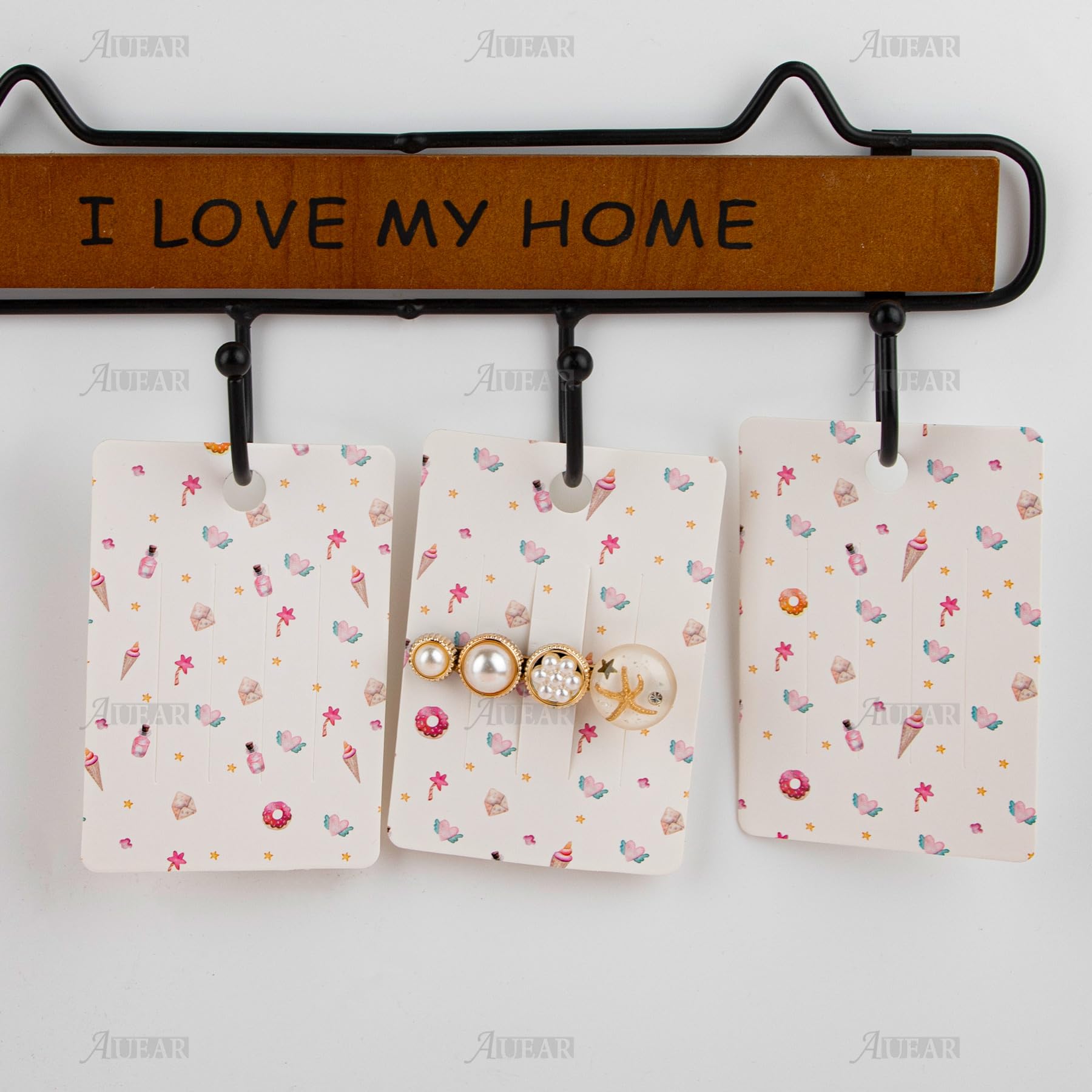 AUEAR 100-Pack Cute Hair Bow Display Cards - Durable Paper Cardboard Holders for Hair Clips & Barrettes - Perfect for Salon, Retail Store, and Gift Packaging