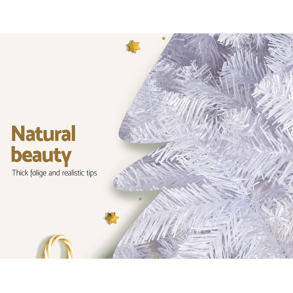 2.1M White Christmas Tree with 1000 Tips - Premium Xmas Tree Decorations for Home, Office & Holiday Parties