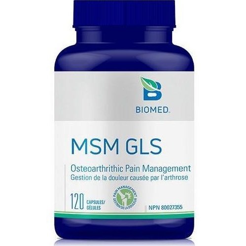 Biomed MSM Glucosamine 120 Capsules - Joint Support Supplement for Pain Relief & Mobility - Ideal for Athletes & Active Lifestyles