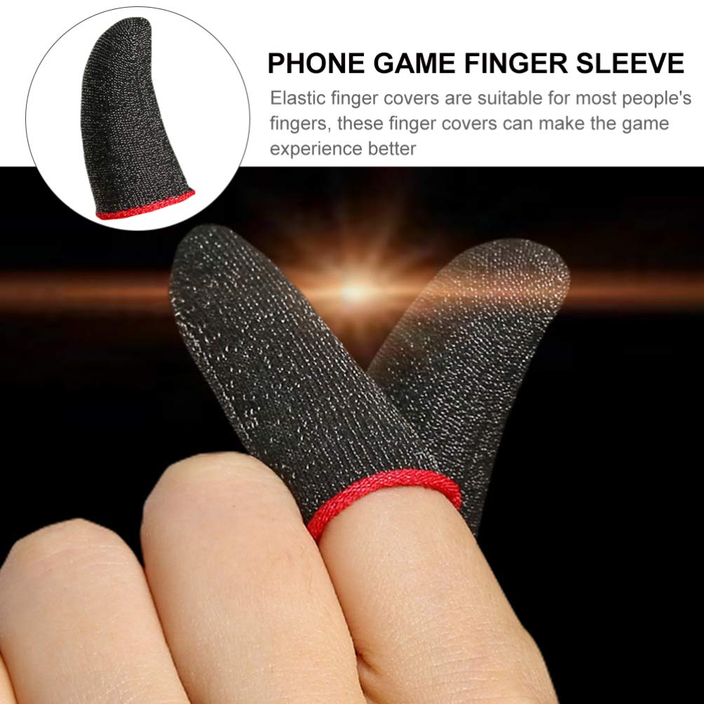 UKCOCO 10-Pack Silver Fiber Gaming Finger Covers - Non-Slip Finger Gloves for Mobile & Console Gaming - Perfect for PUBG, Fortnite & Call of Duty