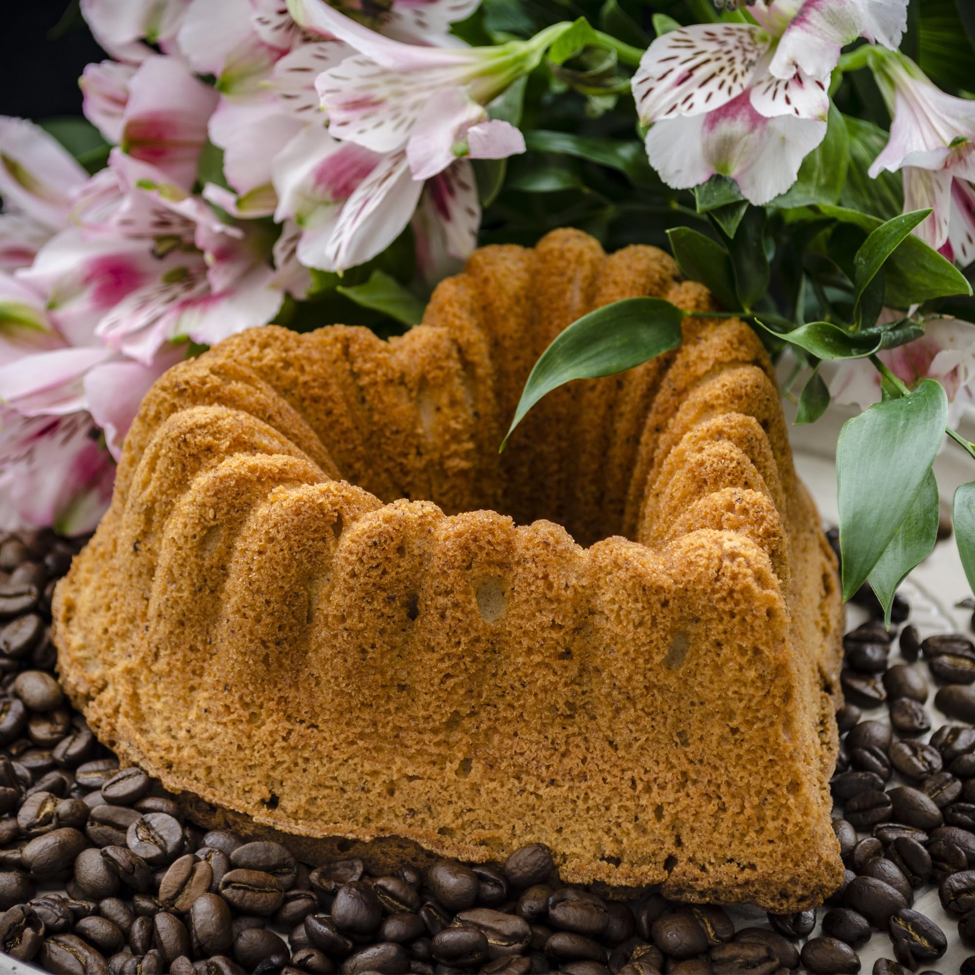 Heart Shaped Cake Pan 10 Inch - Nonstick Fluted Charlotte Mold for Valentine's Day, Christmas, Wedding & Party Baking - Heavy Duty Kundalini Design for Cakes, Tarts & Desserts