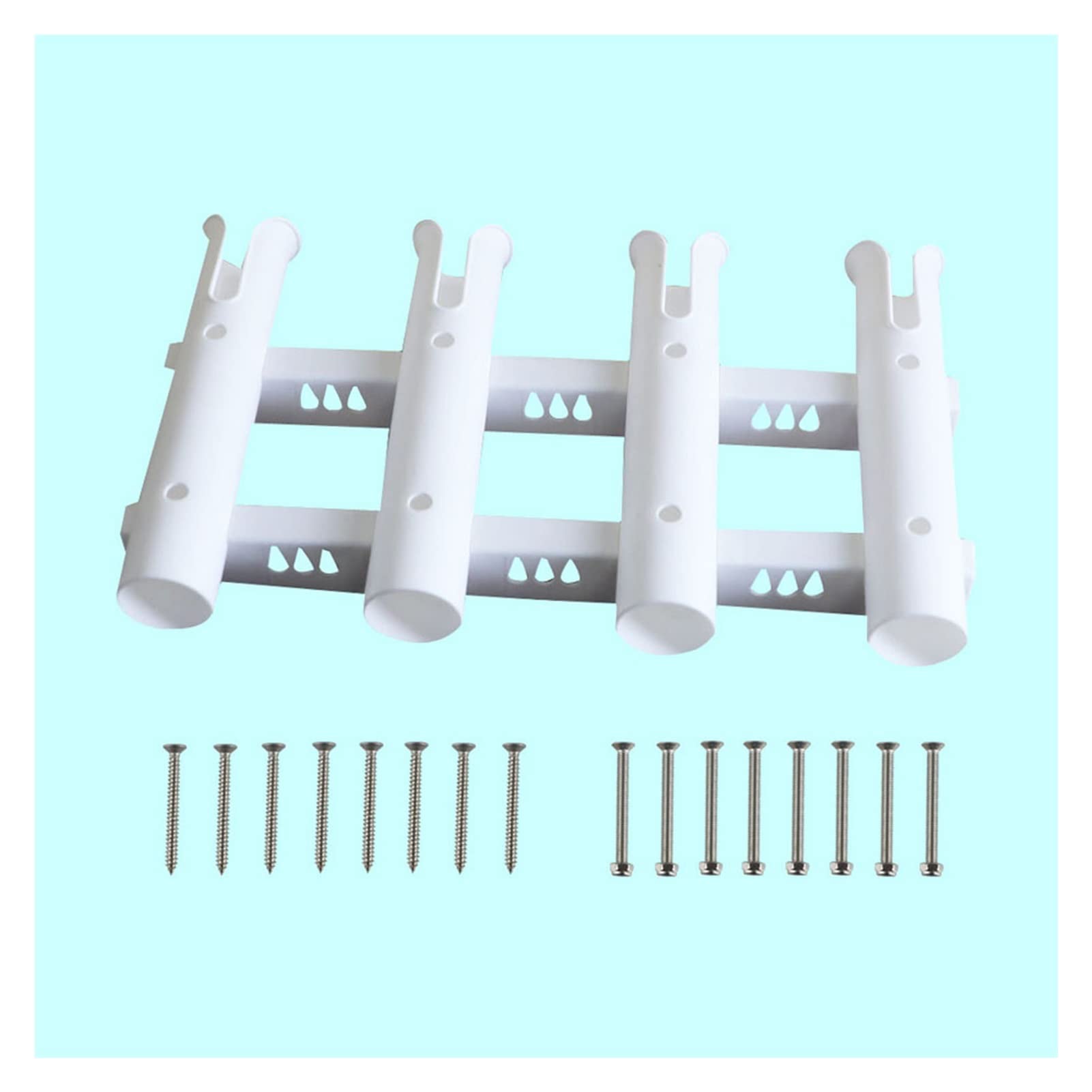 4-Tube Nylon Fishing Rod Holder Rack for Boat, Kayak, Yacht & Marine Fishing Box - Secure Rod Storage Solution (White) - Perfect for Saltwater & Freshwater Fishing Trips