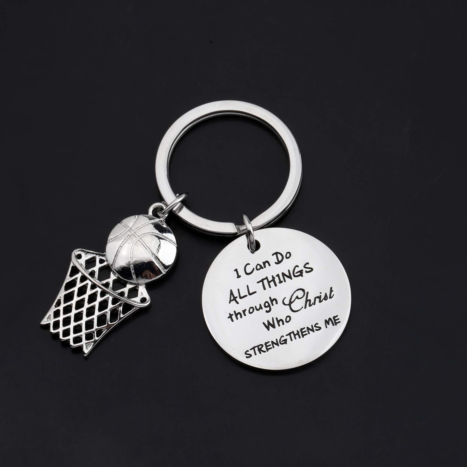Christian Basketball Gift - Philippians 4:13 Inspirational Sports Gift for Players & Fans