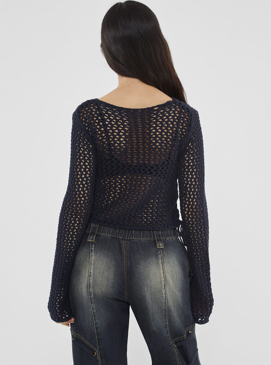 Guess Originals Black Crochet Top for Women | Stylish Lace Summer Blouse | Perfect for Beach Vacations, Date Nights & Boho Outfits