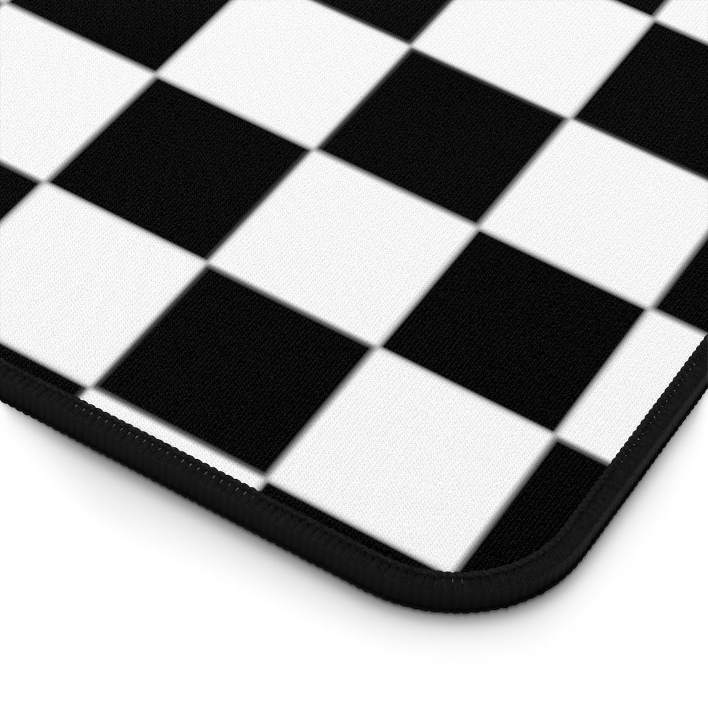 Black and White Checkered Desk Mat - Large Mouse Pad for Office & Gaming - Non-Slip Desk Accessory (3 Size Options) - Perfect for Workstations, Home Offices & Computer Desks