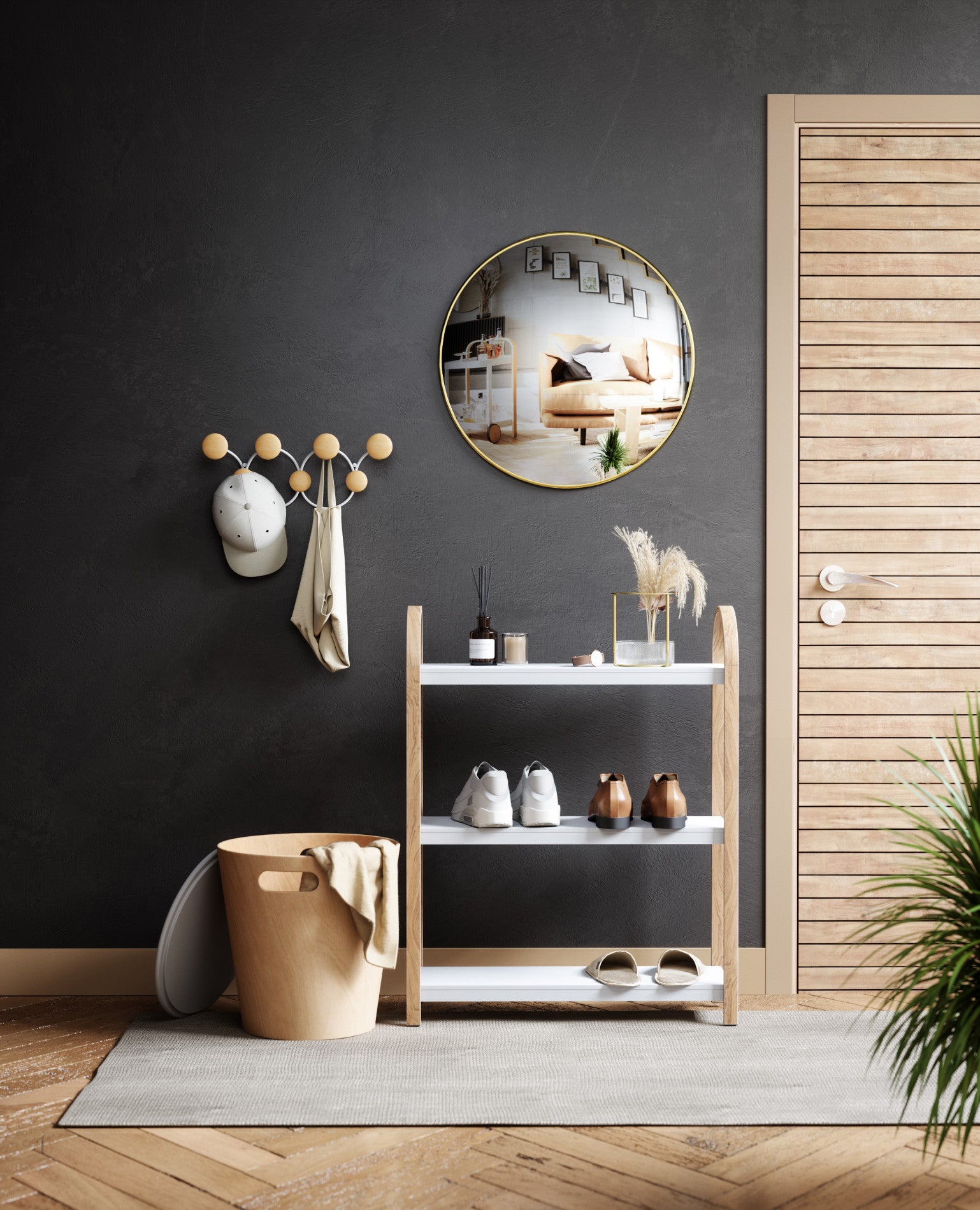 Bellwood 3 Tier Shelf - Rustic Wooden Storage Shelf for Bedroom, Bathroom & Kitchen - Multi-Purpose Organizer for Books, Plants & Decor