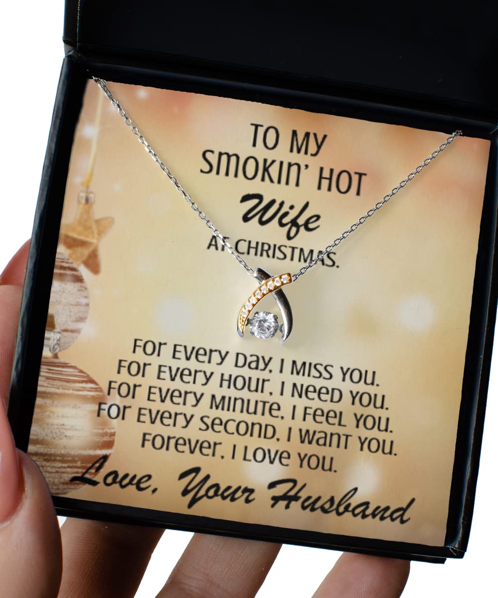 Wishbone Dancing Necklace for Wife - Elegant Jewelry Gift for Anniversary, Christmas & Special Occasions | Perfect Romantic Present for Her