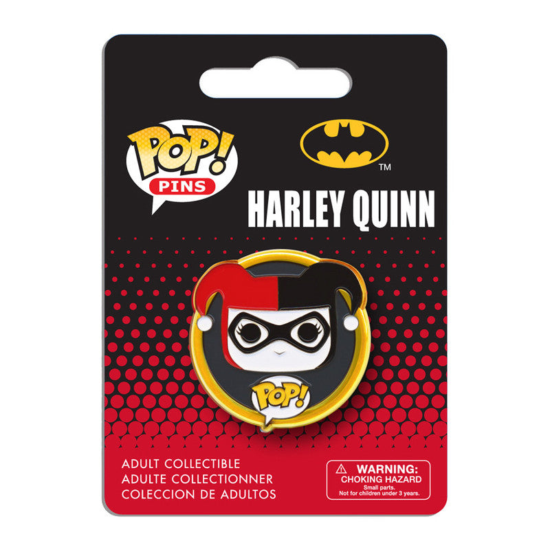 DC Universe Pop! Pins Harley Quinn - Funko Collectible Pin for Fans, Cosplay & Gifts - Perfect for Backpacks, Jackets & Comic Conventions