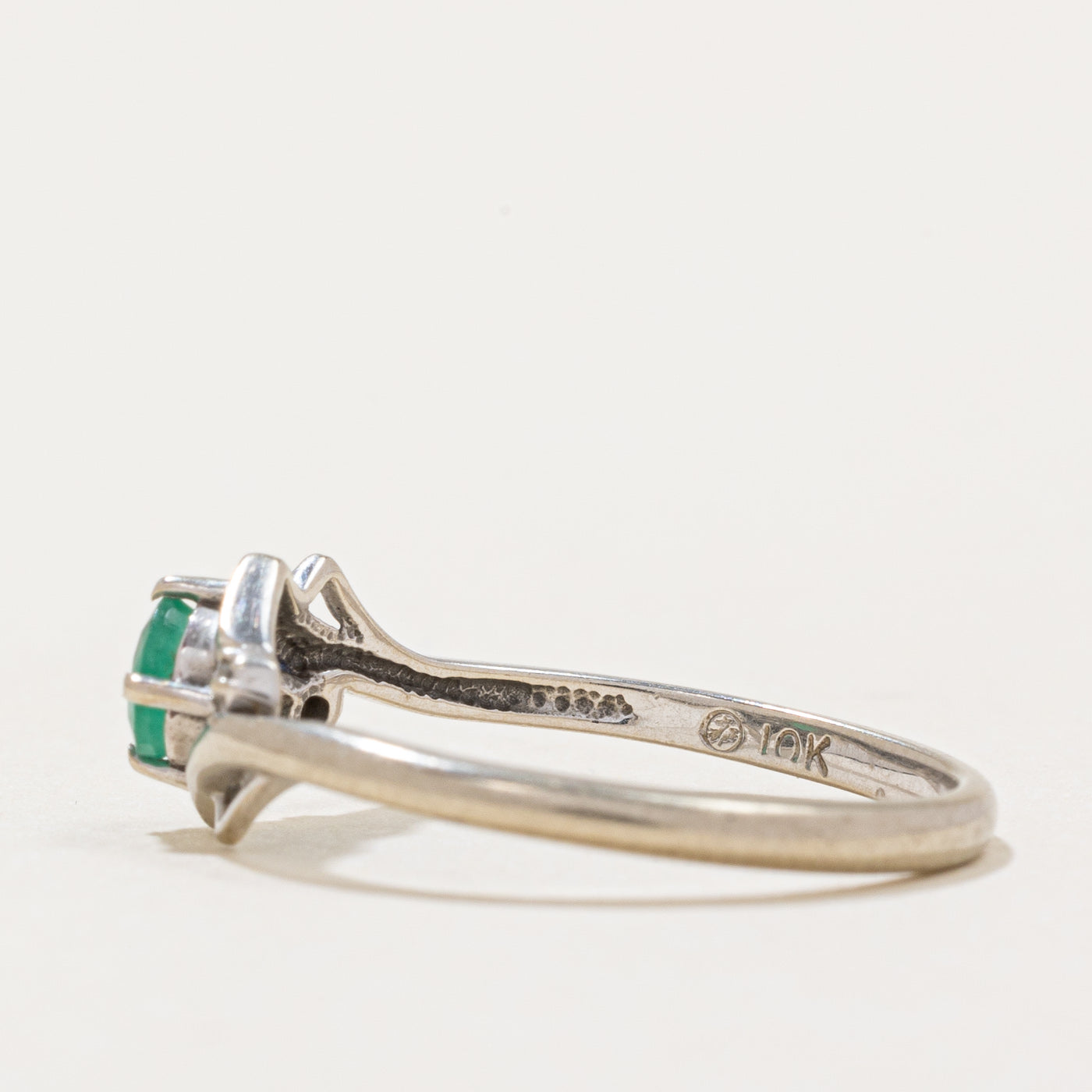 Emerald Ring for Women - 0.18ct Genuine Emerald with 0.01ctw Diamond Accents - Size 6.25 - Elegant Birthstone Jewelry for Anniversary, Engagement & Special Occasions