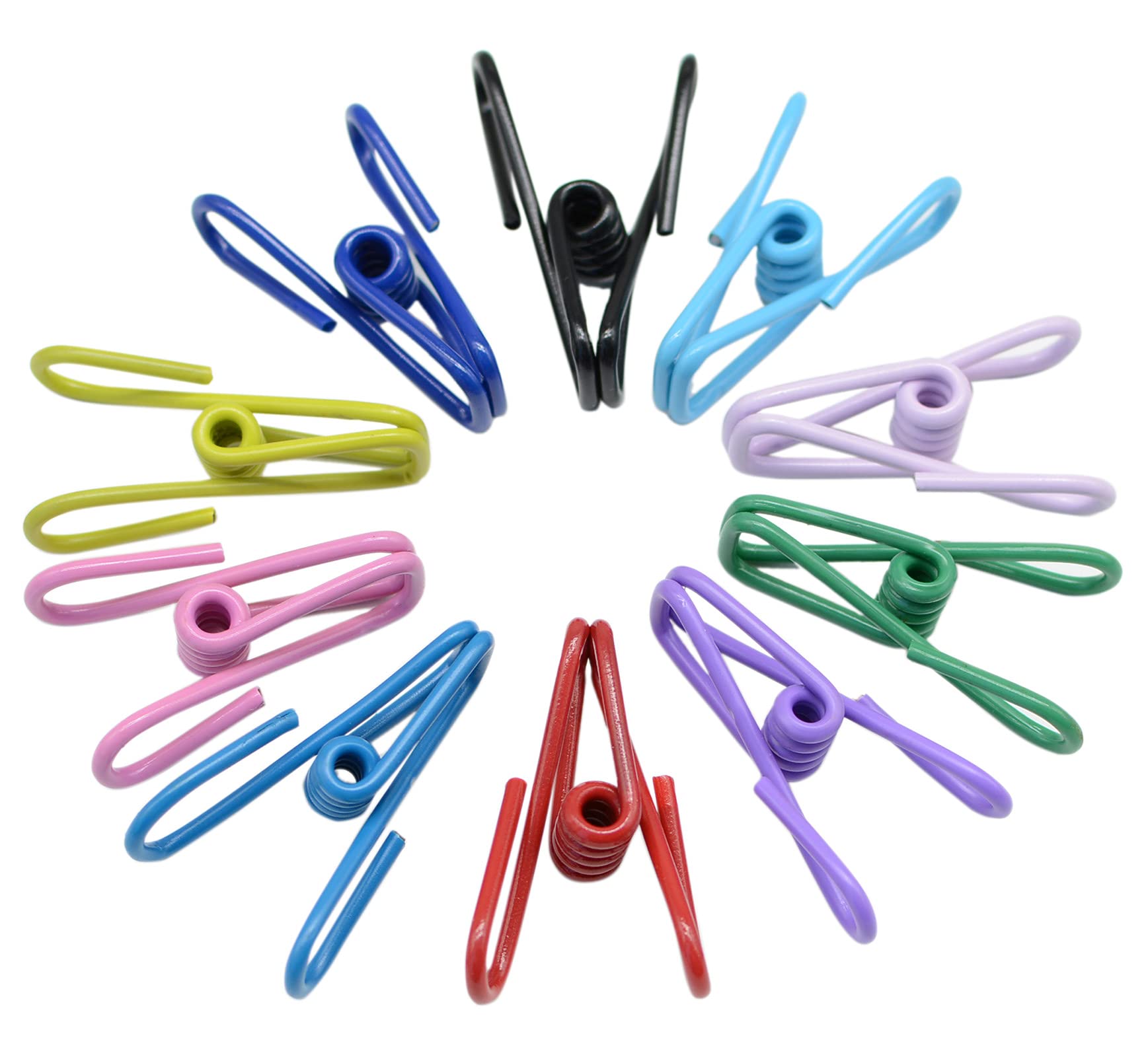 30-Pack 2 Inch Colorful PVC Coated Chip Clips - High Elasticity Strong Clothes Pins, Food Bag Clips for Kitchen, Laundry & Storage Organization (10 Random Colors)