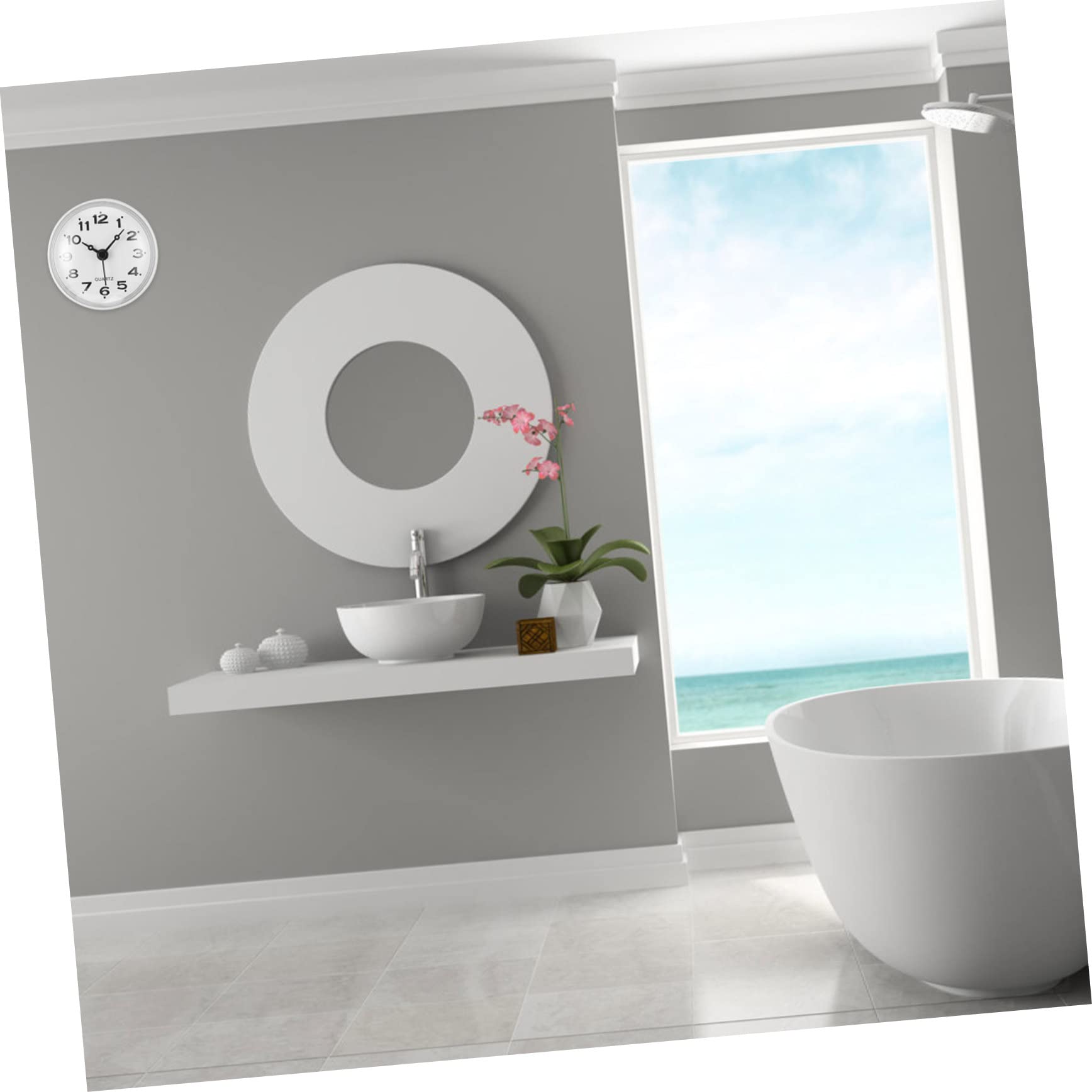 Waterproof Digital Wall Clock with Silent Alarm - Bathroom, Kitchen, Bedroom Timer for Home & Office Use