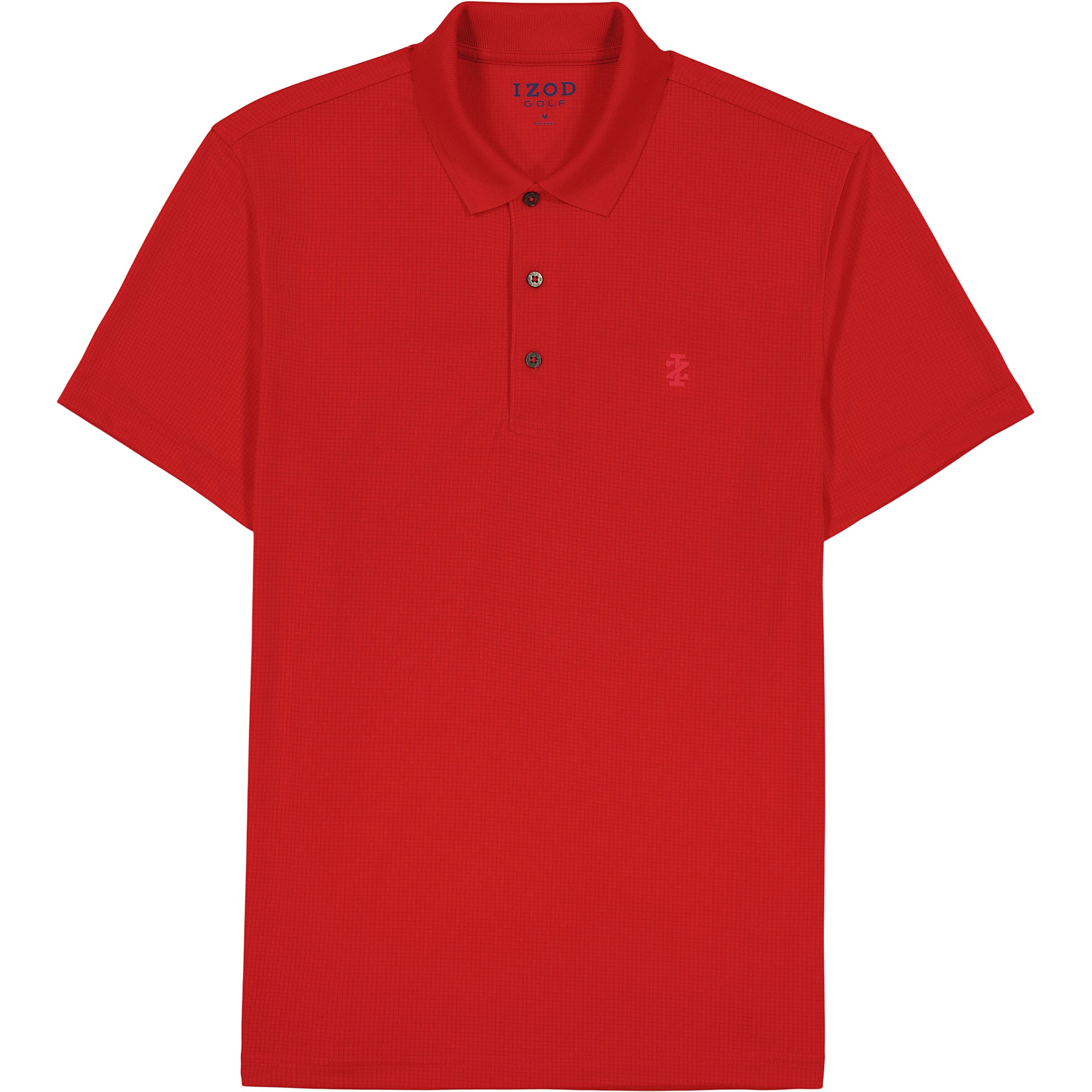 IZOD Men's Performance Golf Grid Polo Shirt - Moisture-Wicking, Breathable & UV Protection for Golf, Casual Wear & Outdoor Activities