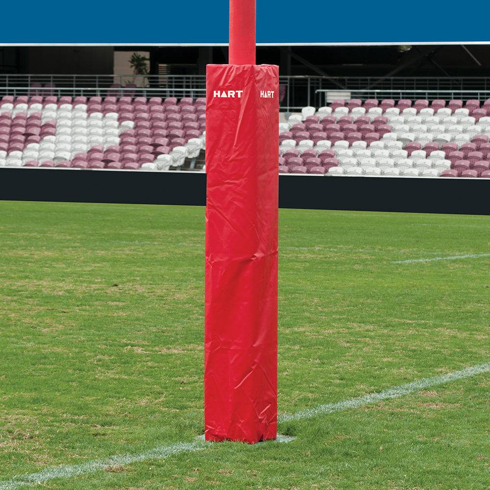 HART Square Rugby Post Pads - 25cm (Set of 4) - High-Density Foam Protection for Rugby Goal Posts - Perfect for Training & Match Safety