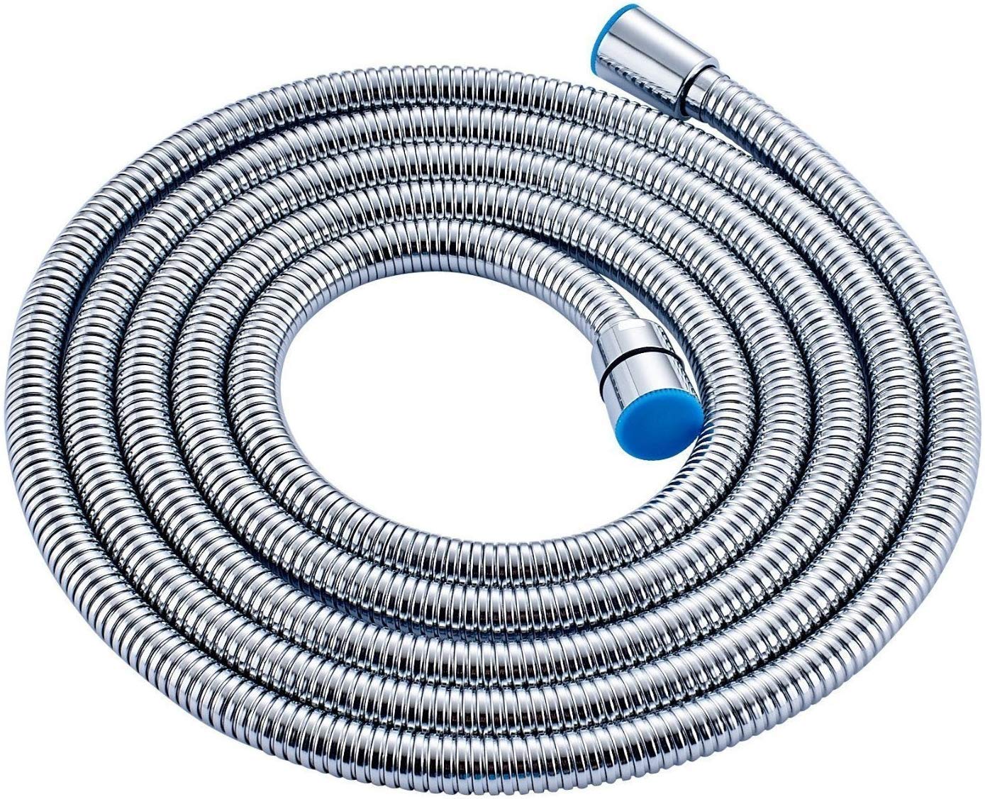 Jagger Chromed Stainless Steel Double-Buckle Flexible Shower Hose - 1.5M Hand Shower Tube with Health Faucet for Bathroom & Spa | Durable, Leak-Proof & Adjustable for Relaxing Showers