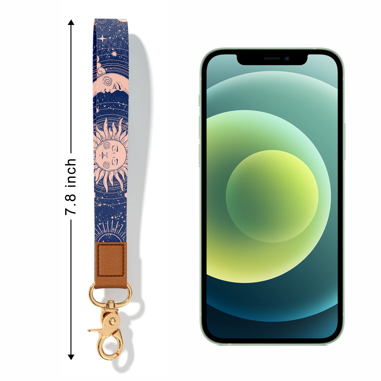 Stylish Wrist Lanyard Keychain for Women & Men - Secure Holder for Car Keys, ID Badges, Cards, Wallet & Phone - Perfect for Work, Travel & Everyday Use
