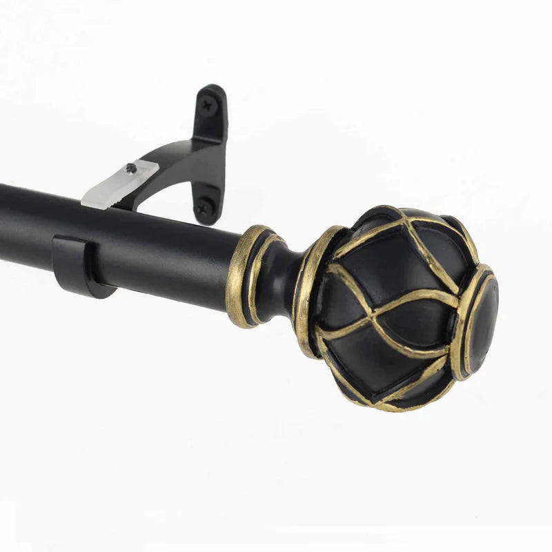 Iron and Resin Friedrich Adjustable Expandable Curtain Rod - Heavy Duty Tension Rod for Windows, Doors, and Closets - Perfect for Home Decor and Room Dividers