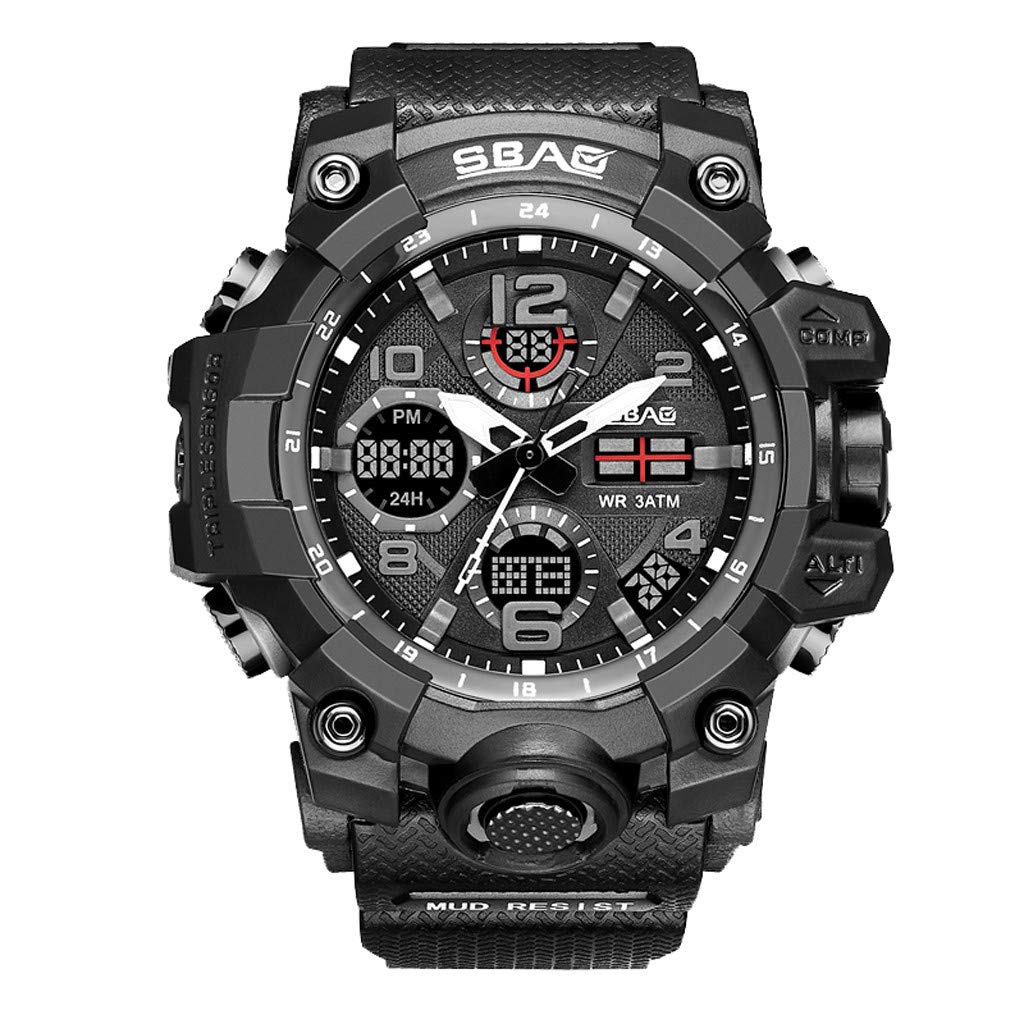 Men's Digital LED Sport Watch with Talking Feature - Waterproof TPU Quartz Watch for Visually Impaired - Perfect for Running, Swimming & Daily Use