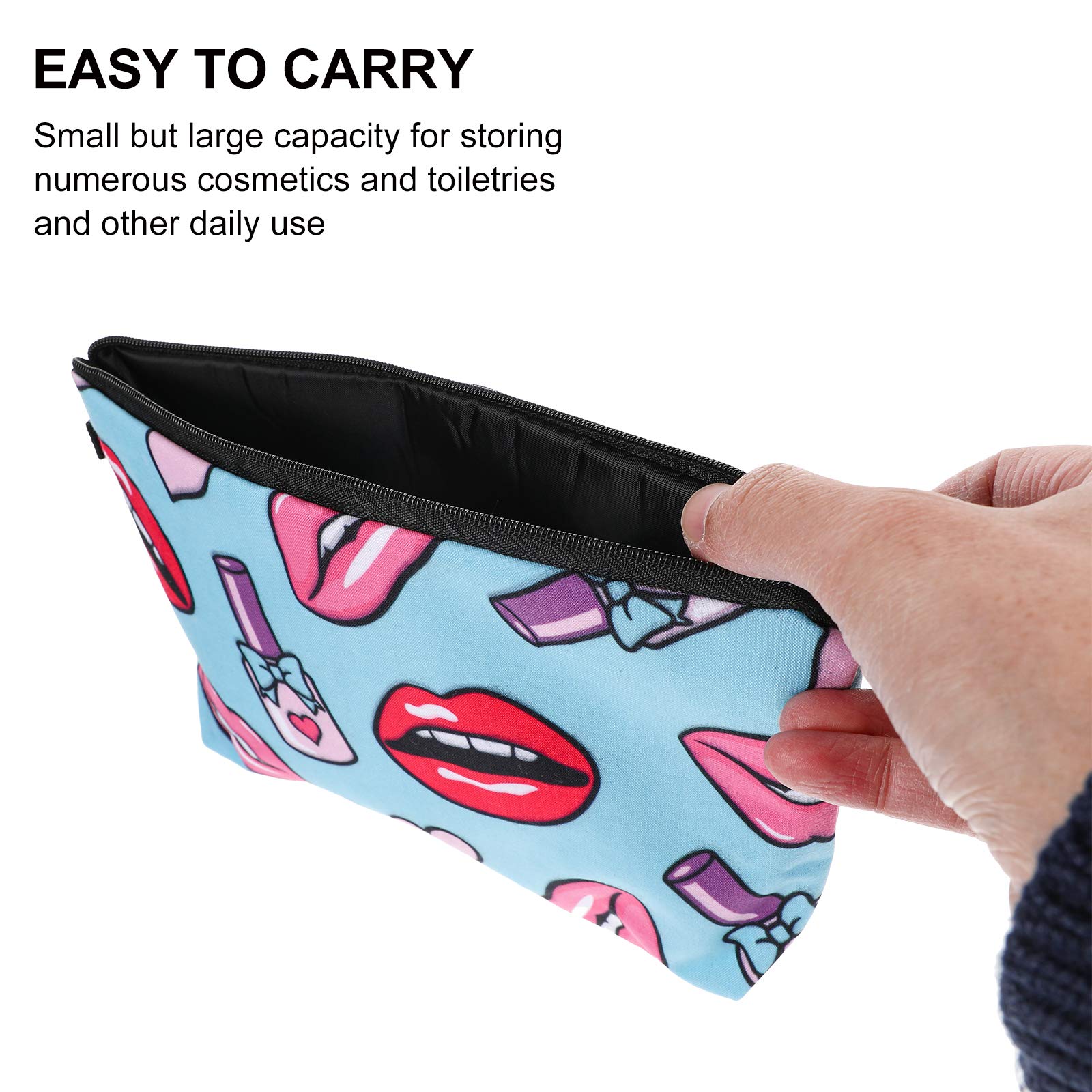 3D Printed Polyester Makeup Bag - Waterproof Cosmetic Organizer for Travel, Storage & Daily Use | Portable Lipstick & Beauty Essentials Case | Perfect for Gym, Vacation & On-the-Go Touch Ups