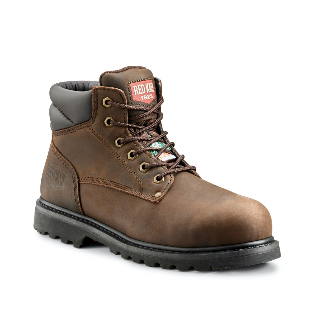 Red Kap Unisex 6 Steel Toe Work Safety CSA Boot CF23101ABR - Brown | OSHA Approved Industrial Boots for Construction, Warehouse & Heavy Duty Work