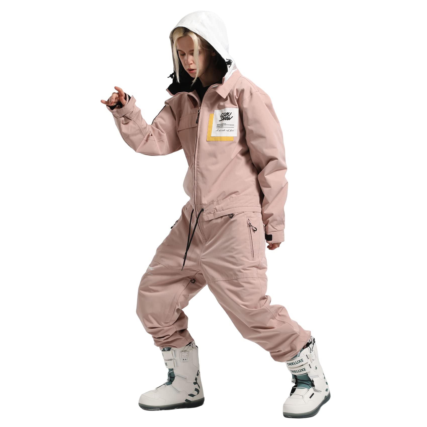 IMPHUT Women's One Piece Ski Suit - Waterproof & Windproof Insulated Snowsuit for Skiing, Snowboarding & Winter Sports - Perfect for Ski Resorts, Snowy Mountains & Cold Weather Adventures