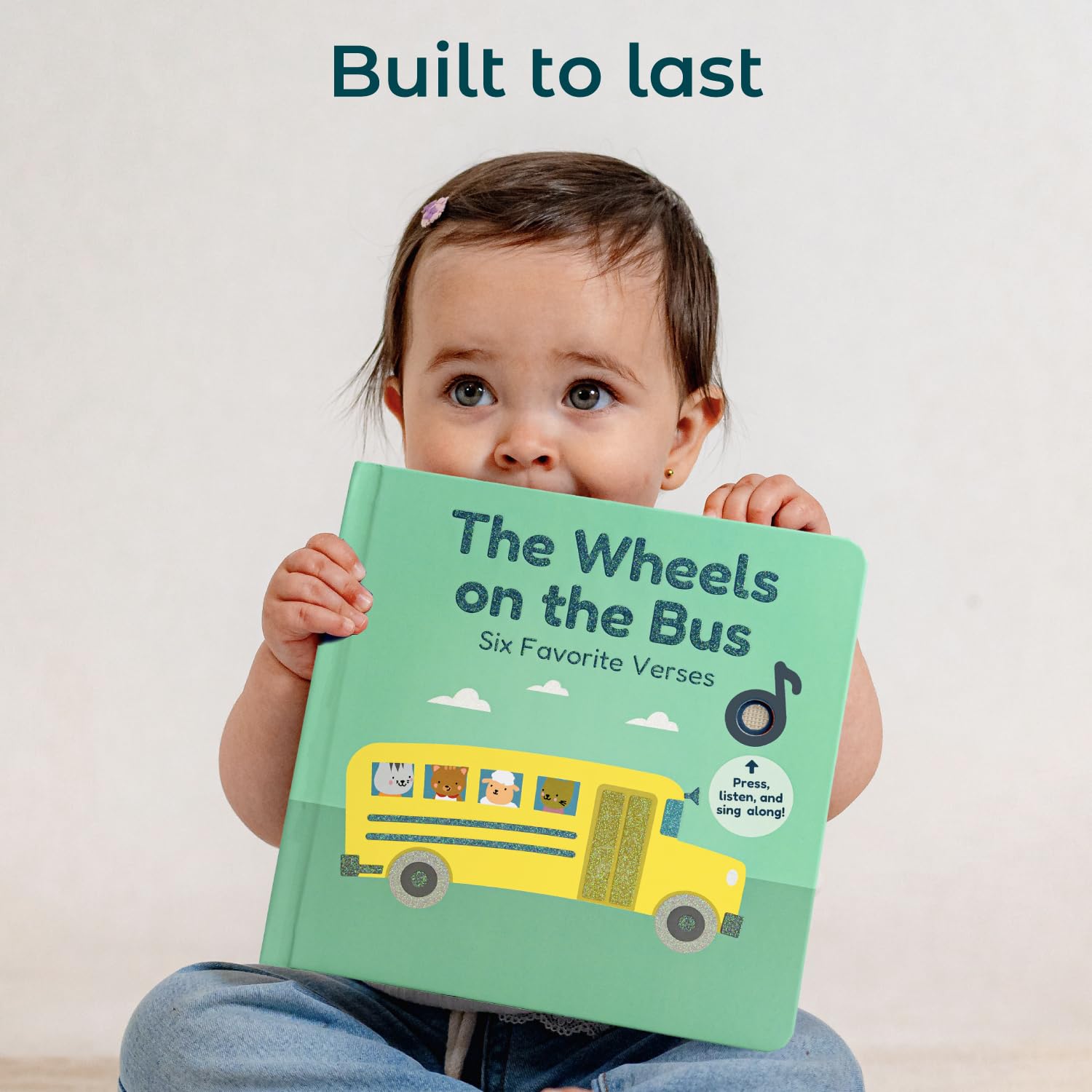 Calis Books The Wheels on The Bus - Rechargeable Musical Book for Toddlers 1-3 | No Batteries Needed | Interactive Learning Toy & Sound Book for 1 Year Old | Perfect for Storytime, Travel & Early Education