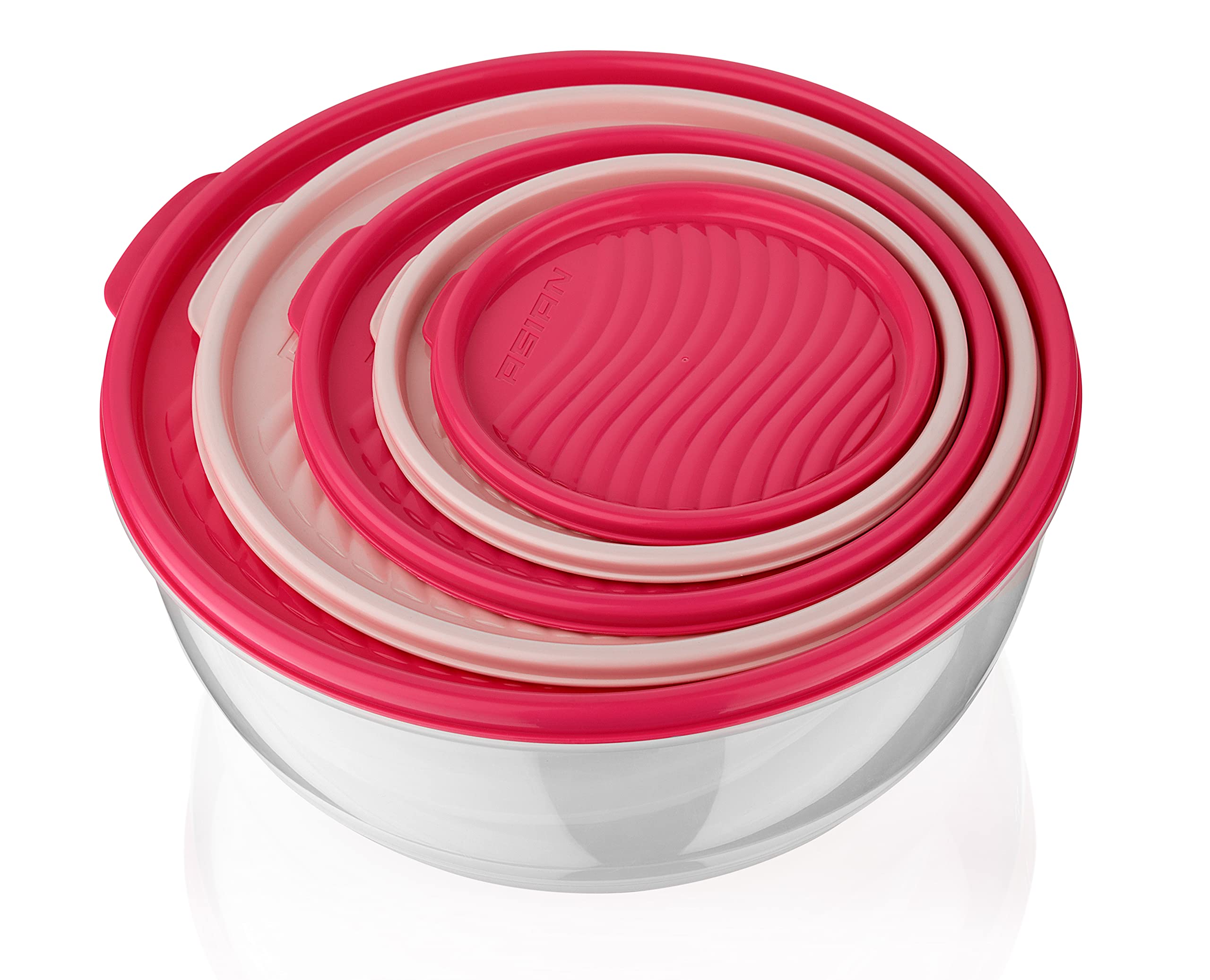 BPA-Free Airtight Plastic Kitchen Storage Containers Set - Perfect Seal Fridge Organizer, Food Prep Containers & Sprouts Grower Box | Durable Kitchen Organization for Meal Prep, Leftovers & Pantry Storage (Pink)