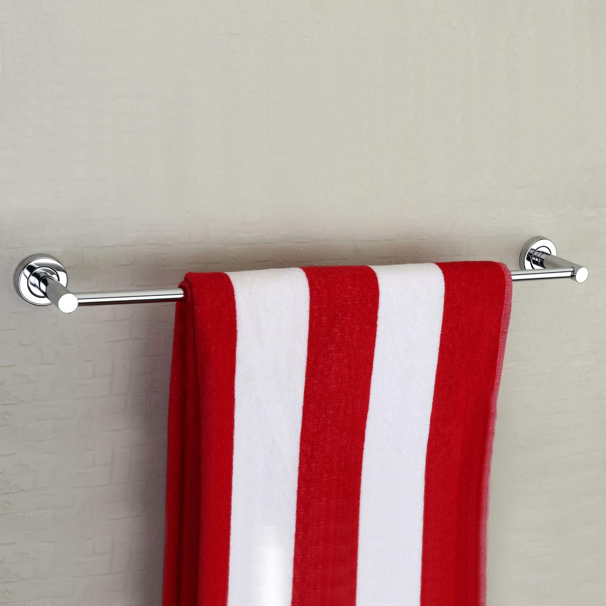 Plantex 24 Inch Stainless Steel Towel Rod - Heavy Duty Bathroom Towel Holder Bar with Chrome Finish for Showers, Kitchens & Spa Decor